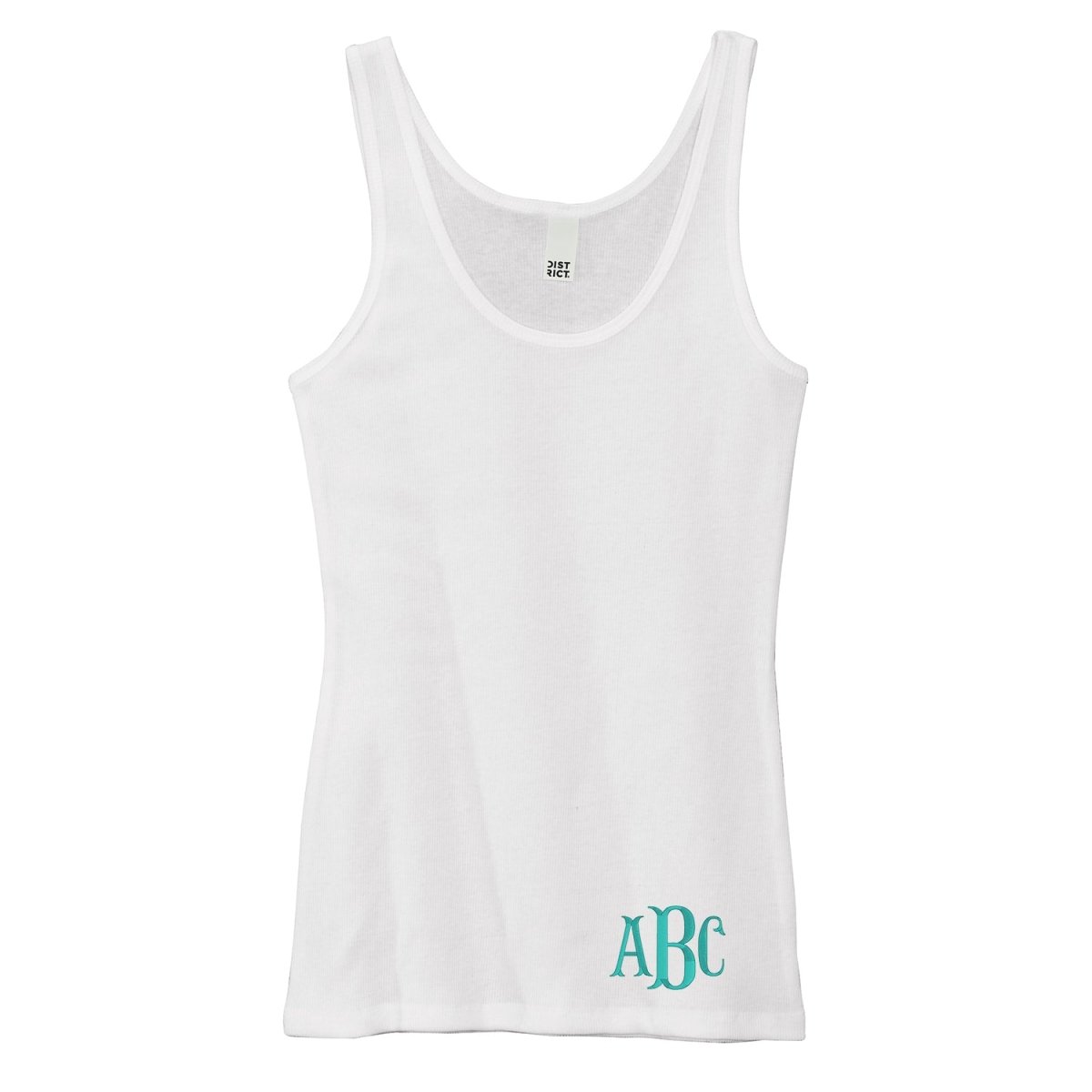 Monogrammed Ribbed Tank Top - United Monograms