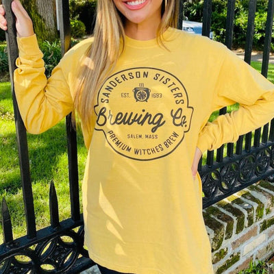 Monogrammed 'Sanderson Sisters Brewing Co.' Comfort Colors Long Sleeve T-Shirt - United Monograms