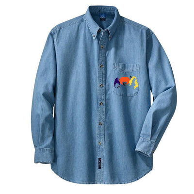 Monogrammed Sanderson Sisters Oversized Denim Shirt - United Monograms