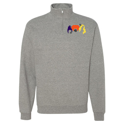 Monogrammed Sanderson Sisters Quarter Zip Sweatshirt - United Monograms