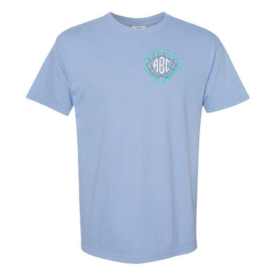 Monogrammed Seashell Comfort Colors T-Shirt - United Monograms