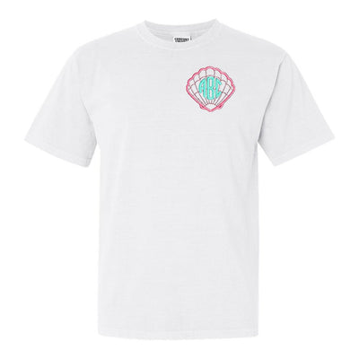 Monogrammed Seashell Comfort Colors T-Shirt - United Monograms