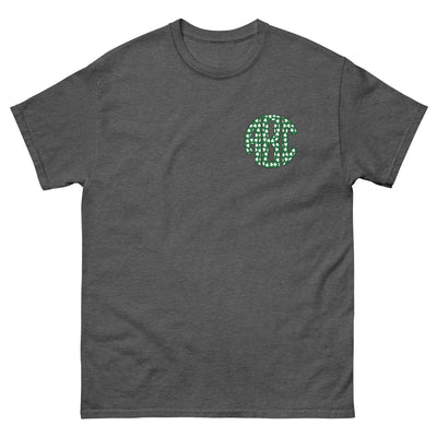 Monogrammed 'Shamrock Pattern' Big Print Basic T-Shirt - United Monograms