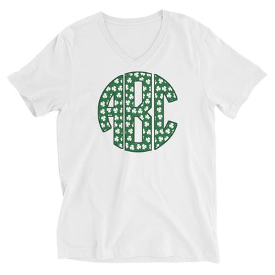 Monogrammed 'Shamrock Pattern' Big Print Vneck - United Monograms