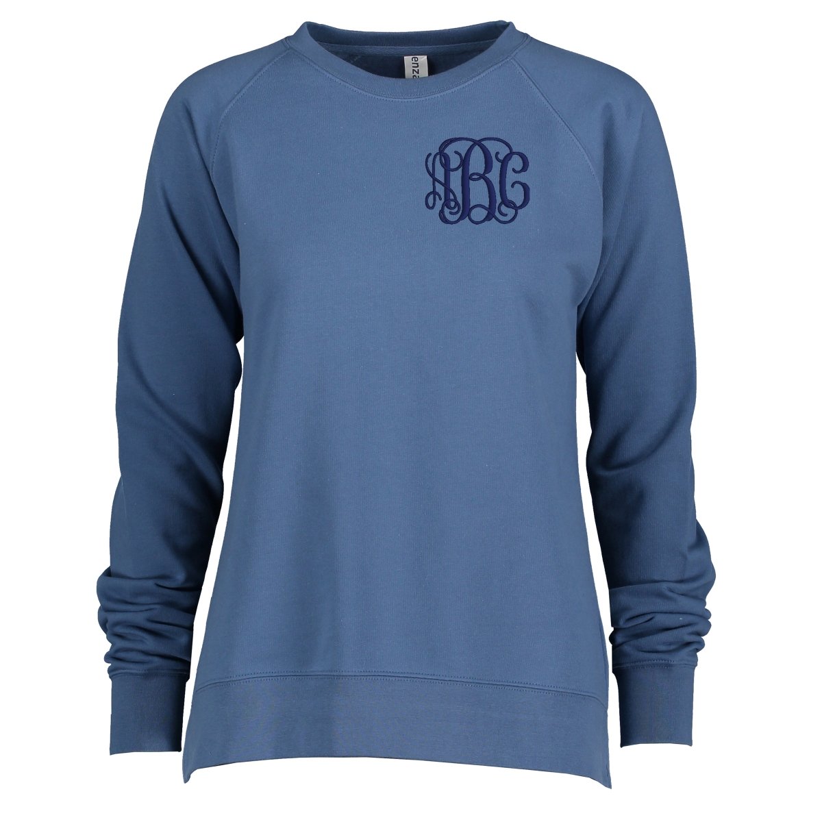 Monogrammed Side Split Crewneck Sweatshirt - United Monograms