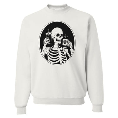 Monogrammed 'Skeleton Coffee' Crewneck Sweatshirt - United Monograms