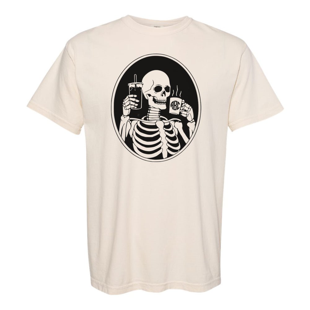 Monogrammed 'Skeleton Coffee' T-Shirt - United Monograms