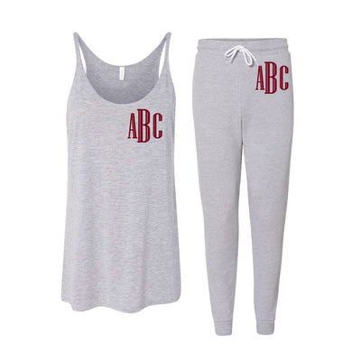 Monogrammed Slouchy Tank Jogger Set Package - United Monograms