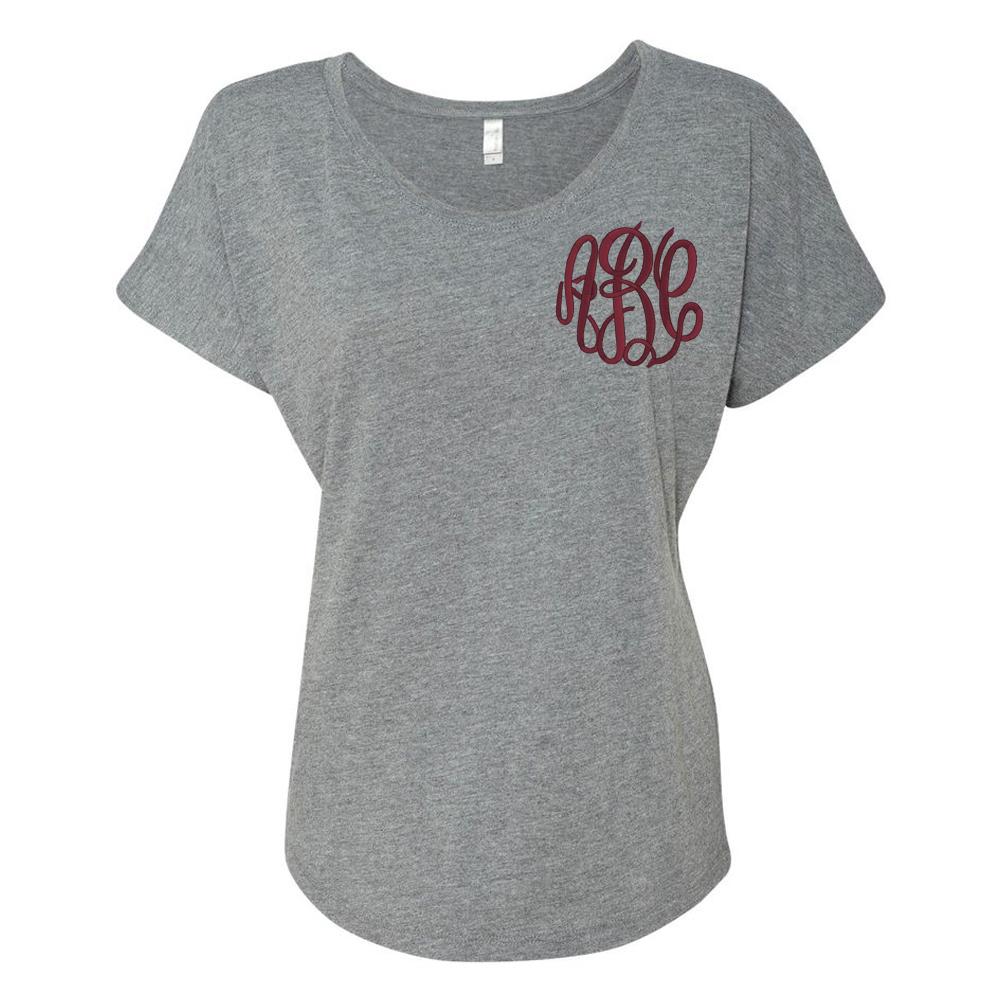 Monogrammed Slouchy Tee - United Monograms