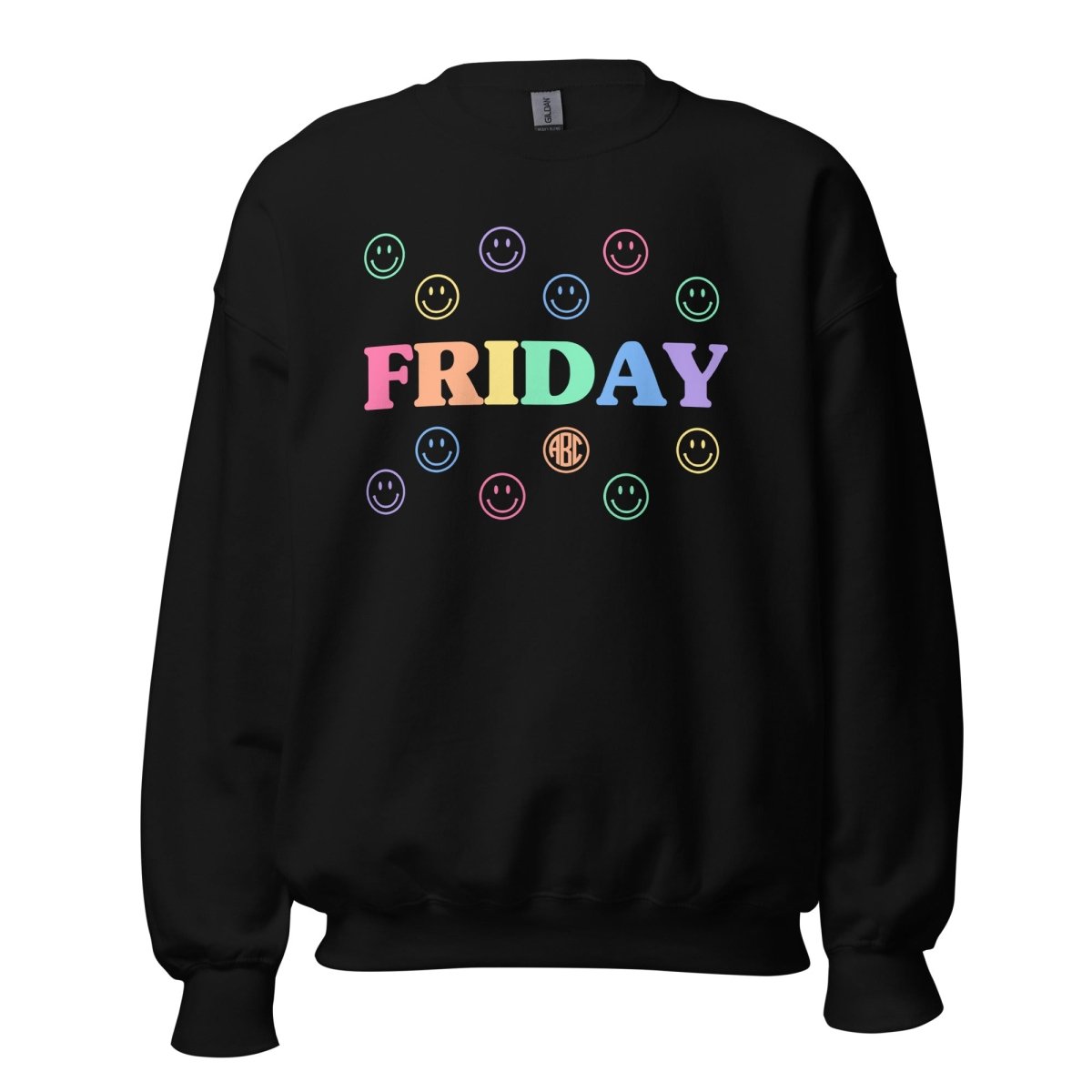 Monogrammed 'Smile, It's Friday' Crewneck Sweatshirt - United Monograms