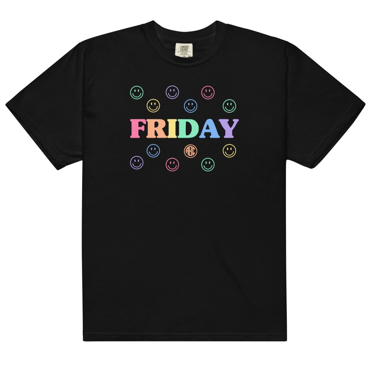 Monogrammed 'Smile, It's Friday' T-Shirt - United Monograms