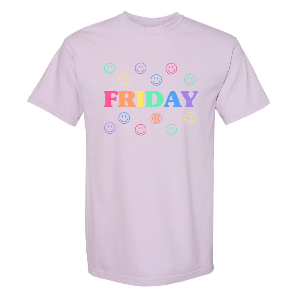 Monogrammed 'Smile, It's Friday' T-Shirt - United Monograms