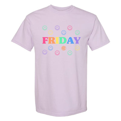 Monogrammed 'Smile, It's Friday' T-Shirt - United Monograms