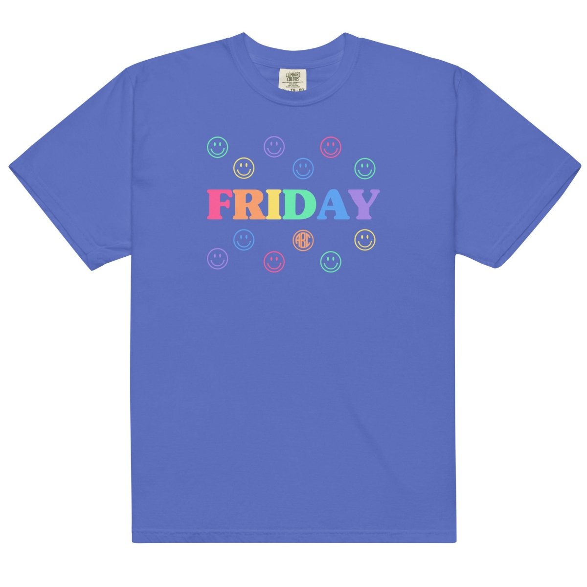 Monogrammed 'Smile, It's Friday' T-Shirt - United Monograms