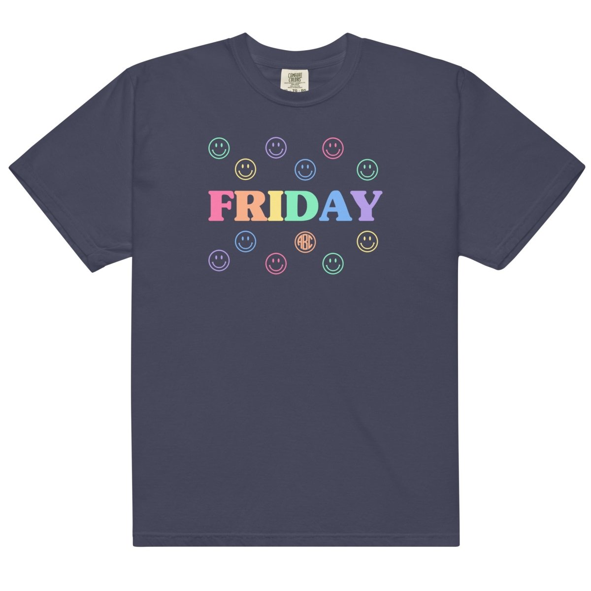 Monogrammed 'Smile, It's Friday' T-Shirt - United Monograms