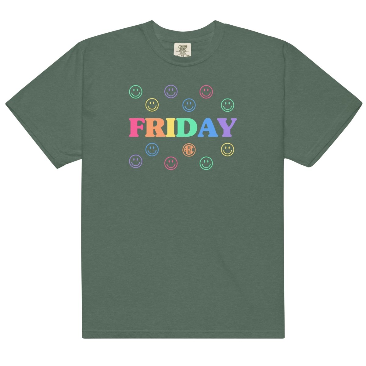 Monogrammed 'Smile, It's Friday' T-Shirt - United Monograms