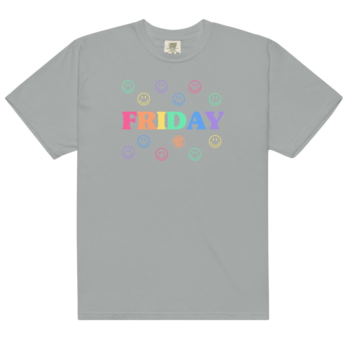 Monogrammed 'Smile, It's Friday' T-Shirt - United Monograms