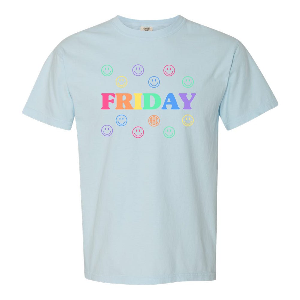 Monogrammed 'Smile, It's Friday' T-Shirt - United Monograms