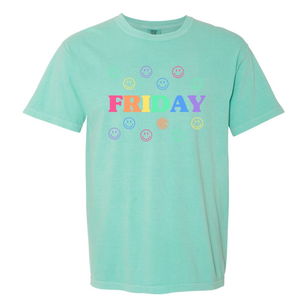 Monogrammed 'Smile, It's Friday' T-Shirt - United Monograms