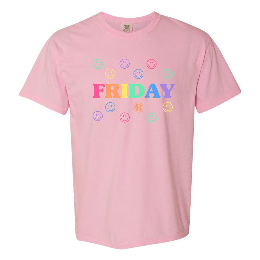 Monogrammed 'Smile, It's Friday' T-Shirt - United Monograms