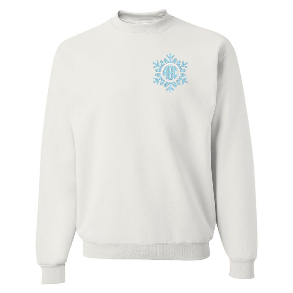 Monogrammed Snowflake Crewneck Sweatshirt - United Monograms