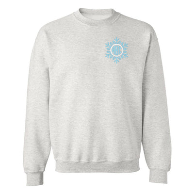 Monogrammed Snowflake Crewneck Sweatshirt - United Monograms