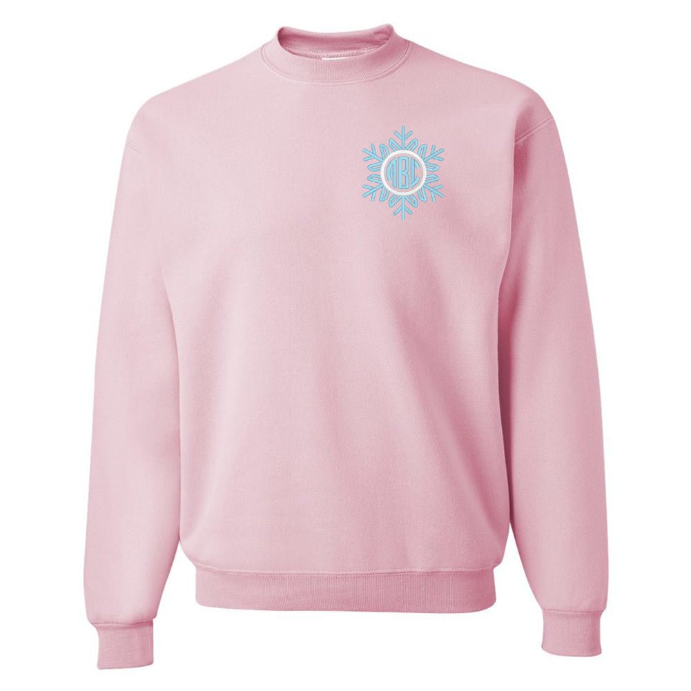 Monogrammed Snowflake Crewneck Sweatshirt - United Monograms