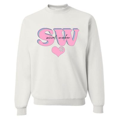 Monogrammed 'Social Worker' Crewneck Sweatshirt - United Monograms