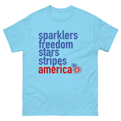 Monogrammed 'Sparklers' Basic T-Shirt - United Monograms