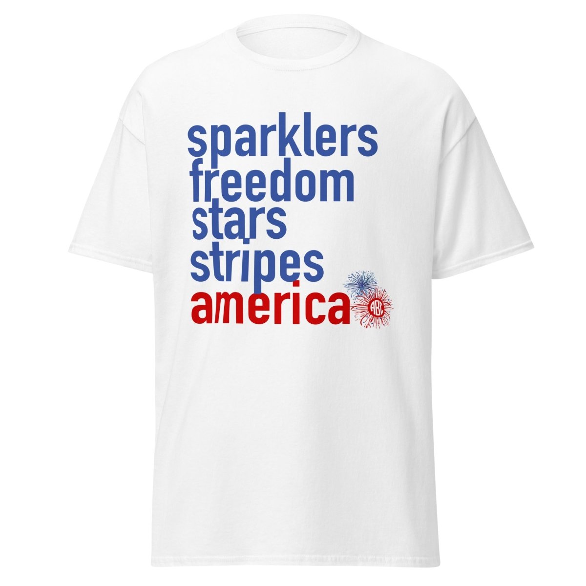 Monogrammed 'Sparklers' Basic T-Shirt - United Monograms
