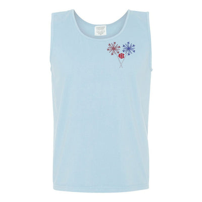 Monogrammed Sparklers Comfort Colors Tank Top - United Monograms