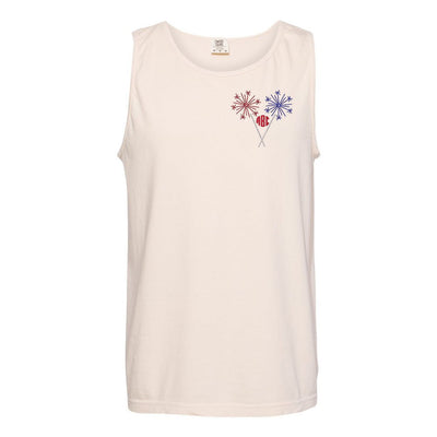 Monogrammed Sparklers Comfort Colors Tank Top - United Monograms