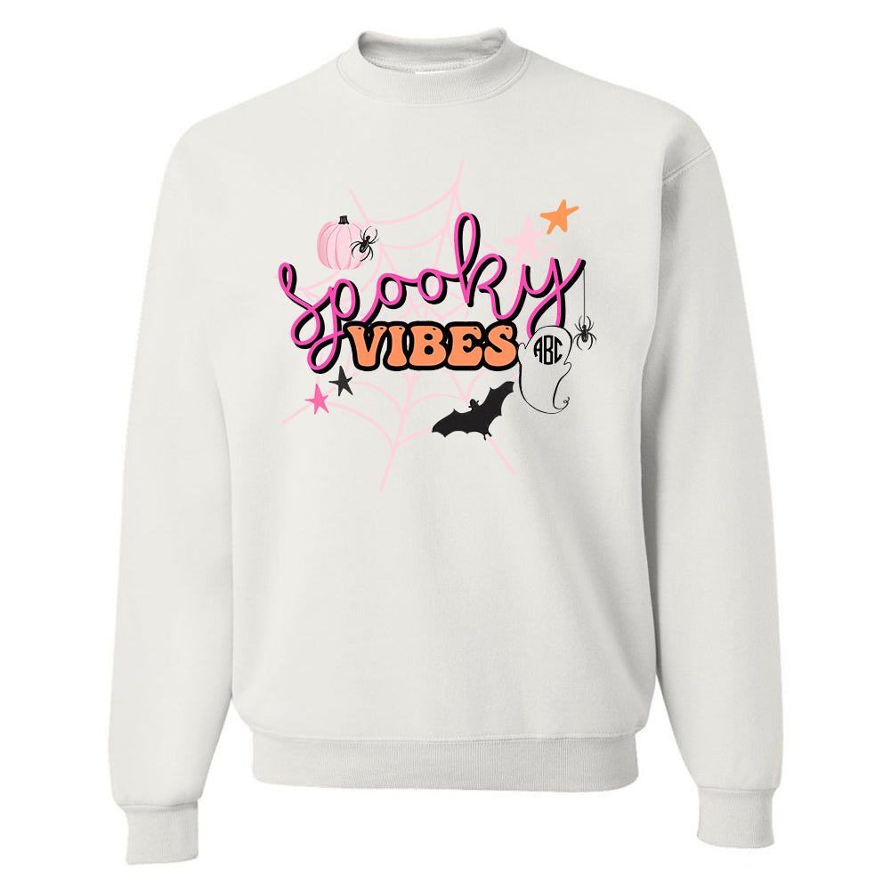 Monogrammed 'Spooky Vibes' Crewneck Sweatshirt - United Monograms