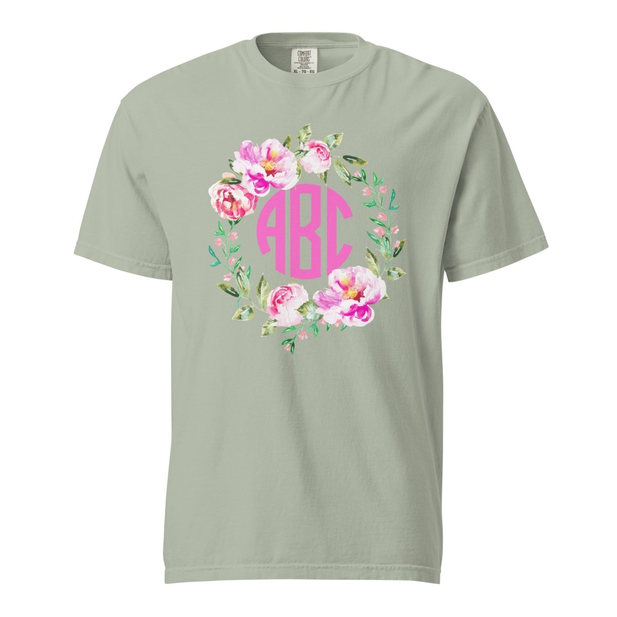 Monogrammed 'Spring Flowers' T-Shirt - United Monograms
