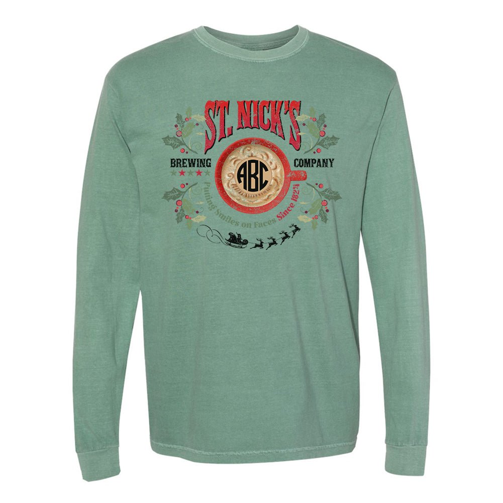 Monogrammed 'St. Nick's Brewing Co.' Long Sleeve T-Shirt - United Monograms