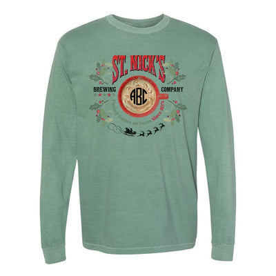 Monogrammed 'St. Nick's Brewing Co.' Long Sleeve T-Shirt - United Monograms