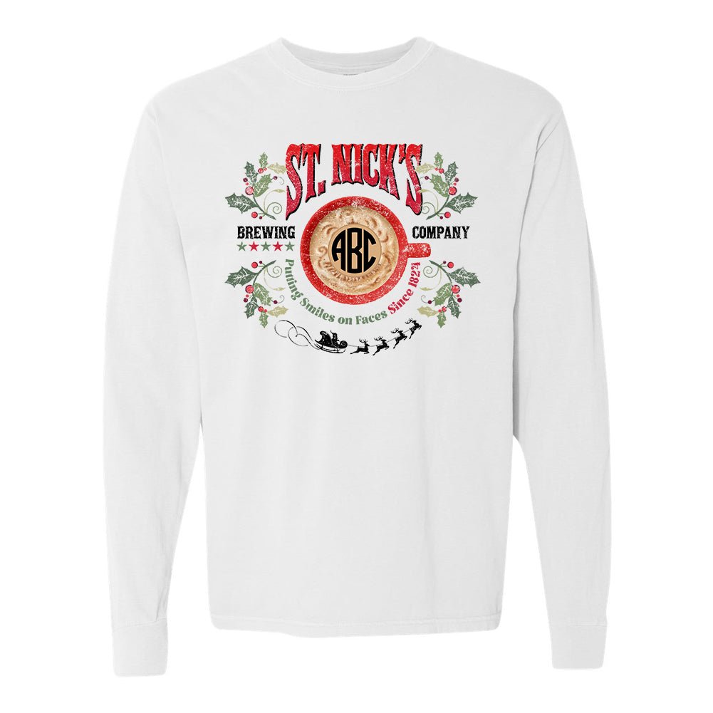 Monogrammed 'St. Nick's Brewing Co.' Long Sleeve T-Shirt - United Monograms