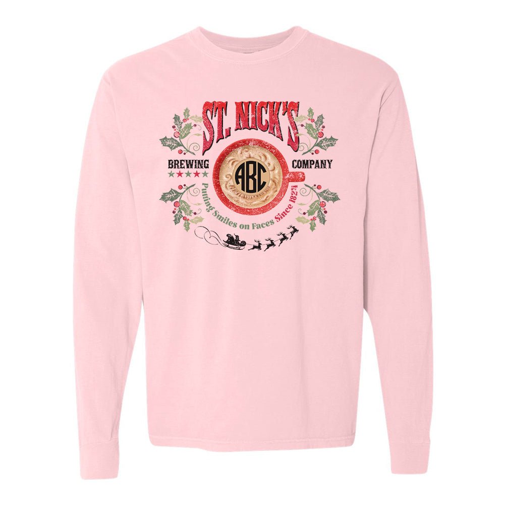 Monogrammed 'St. Nick's Brewing Co.' Long Sleeve T-Shirt - United Monograms