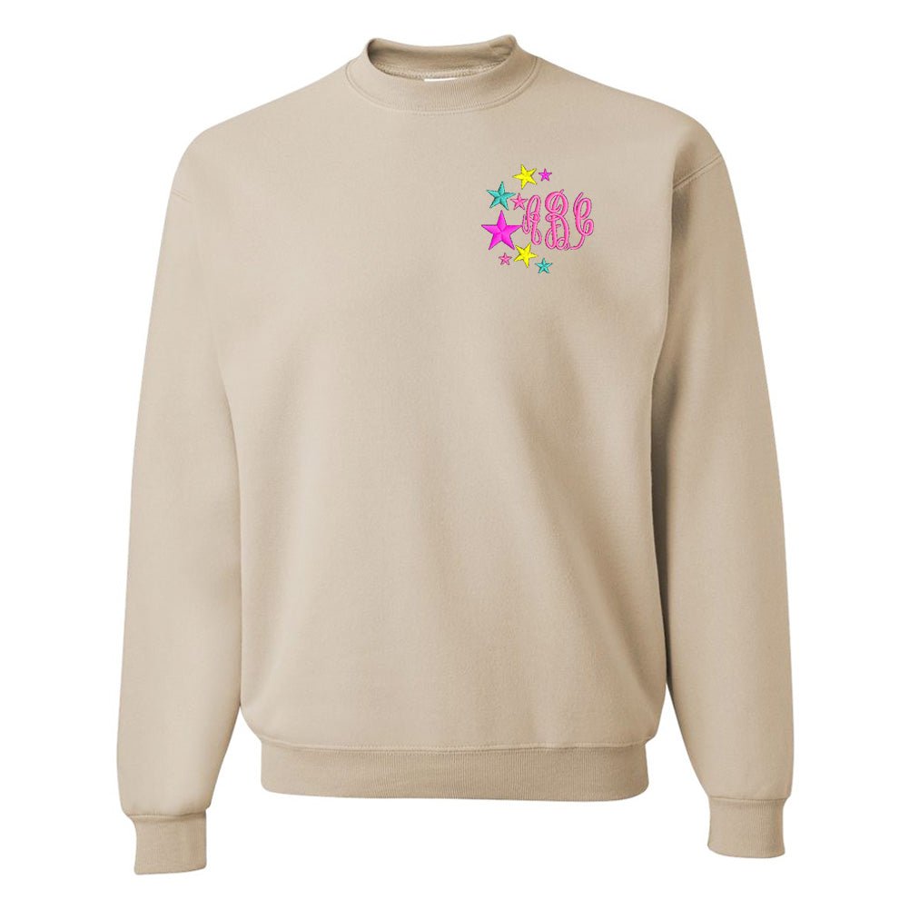 Monogrammed Stars Crewneck Sweatshirt - United Monograms