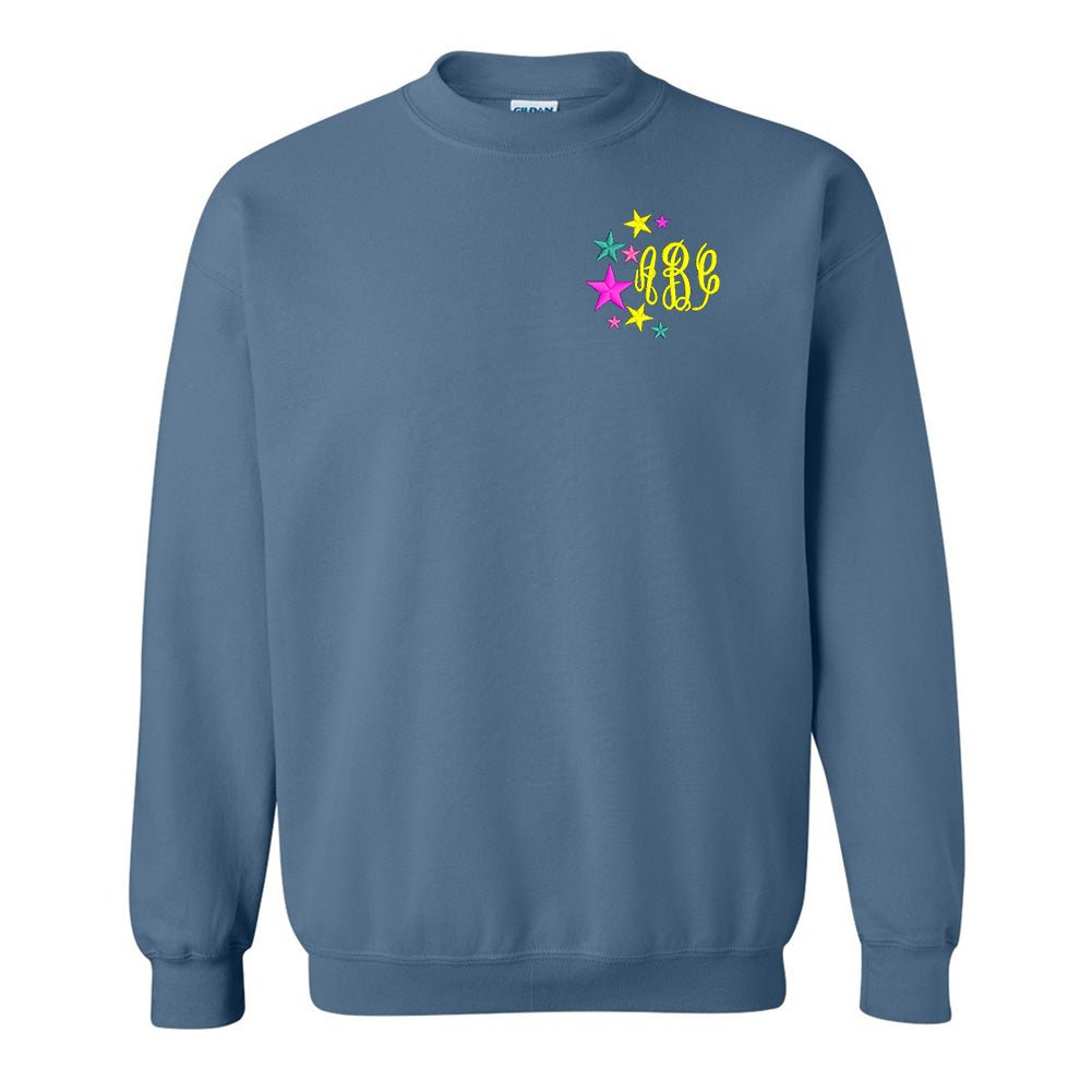 Monogrammed Stars Crewneck Sweatshirt - United Monograms