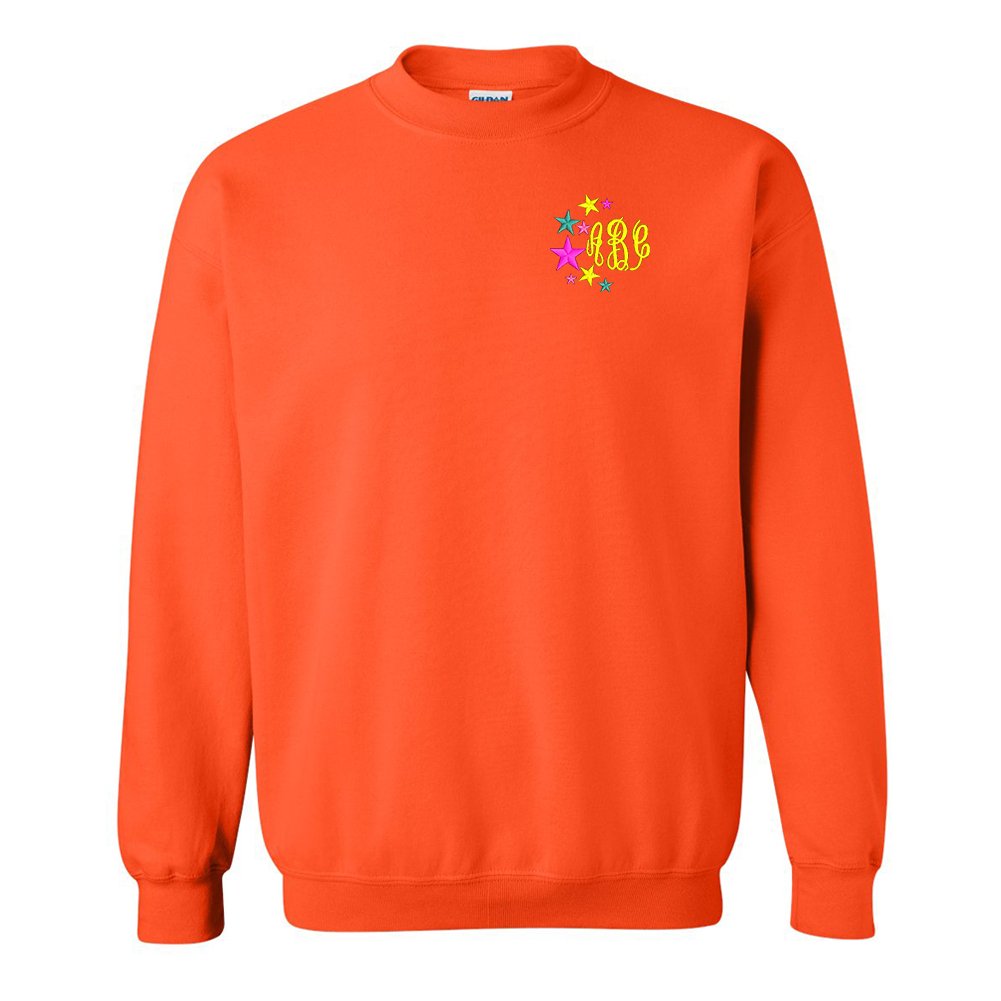 Monogrammed Stars Crewneck Sweatshirt - United Monograms