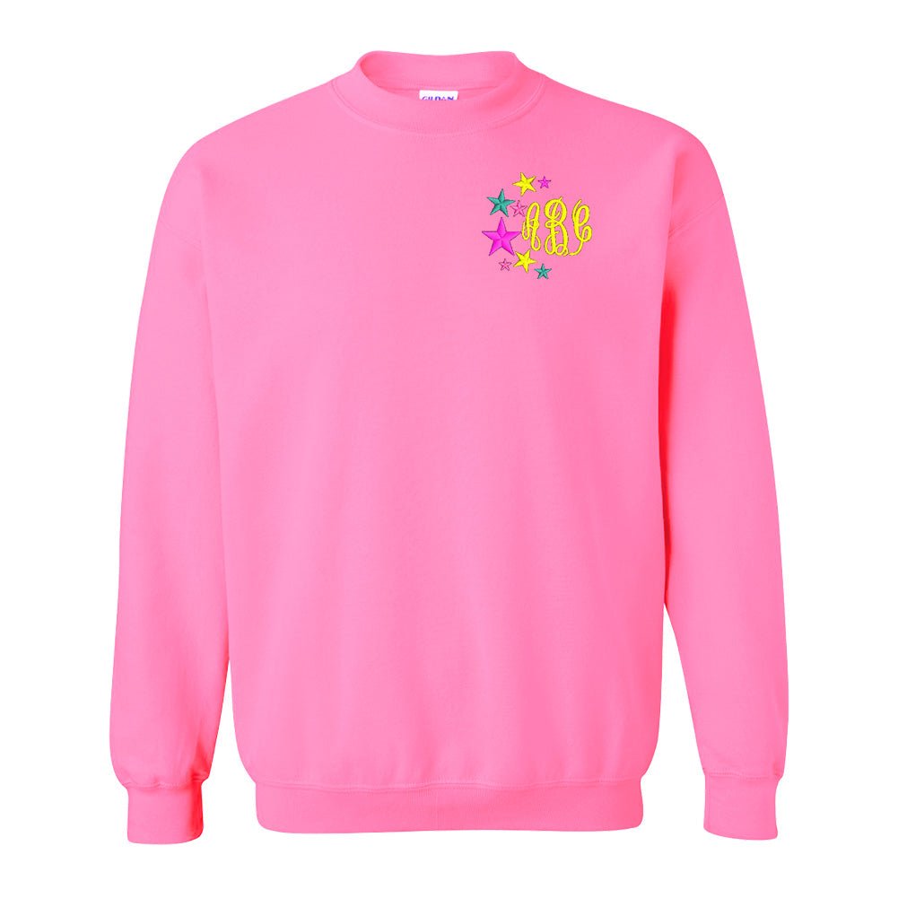 Monogrammed Stars Crewneck Sweatshirt - United Monograms