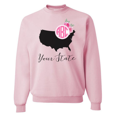 Monogrammed 'State Pride' Crewneck Sweatshirt - United Monograms