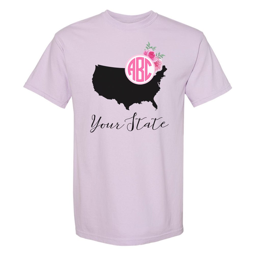 Monogrammed 'State Pride' T-Shirt - United Monograms