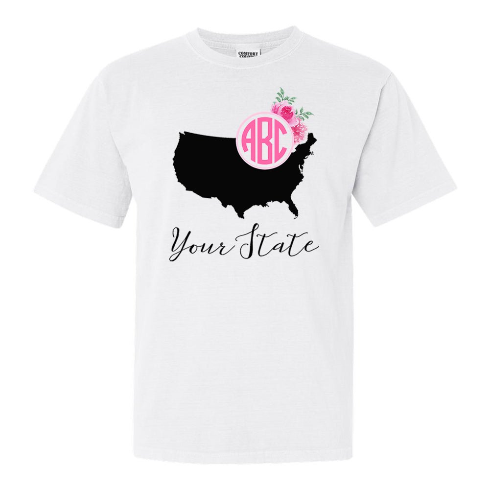 Monogrammed 'State Pride' T-Shirt - United Monograms