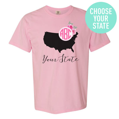 Monogrammed 'State Pride' T-Shirt - United Monograms