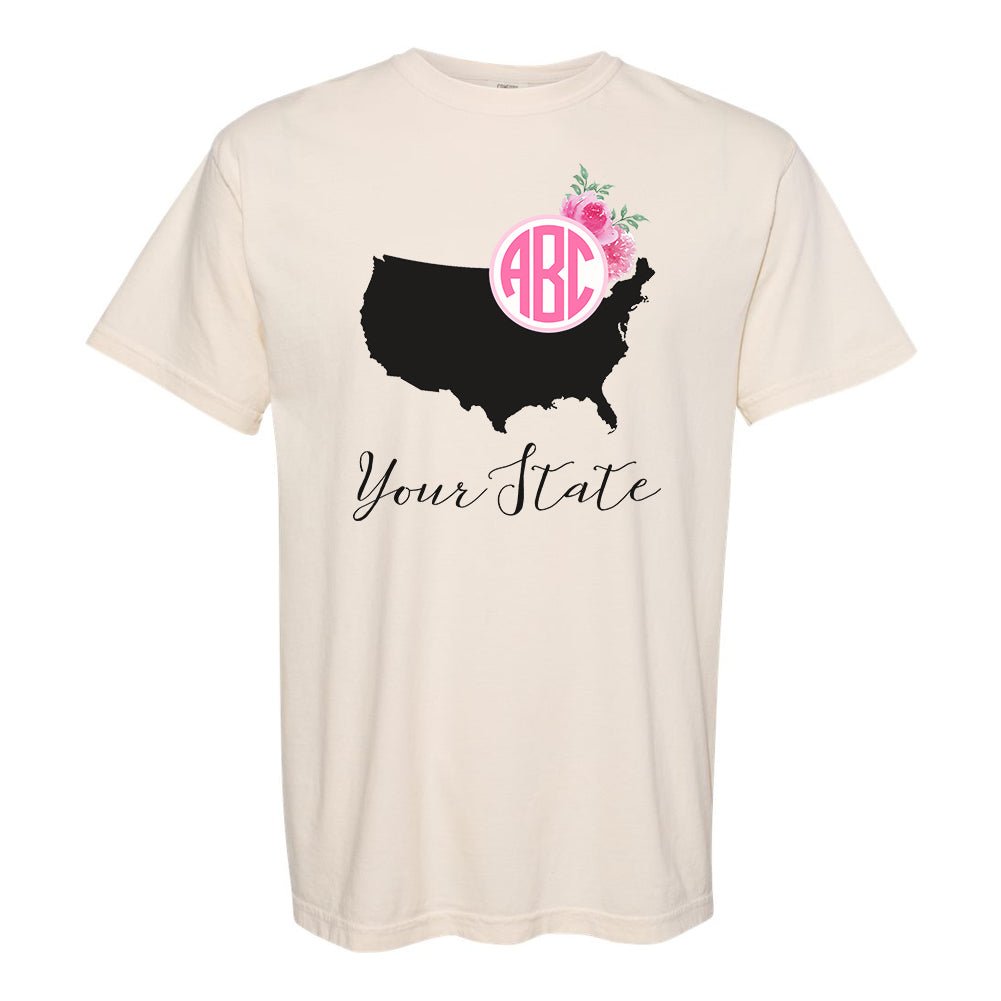 Monogrammed 'State Pride' T-Shirt - United Monograms