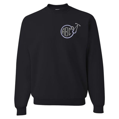 Monogrammed Stethoscope Crewneck Sweatshirt - United Monograms