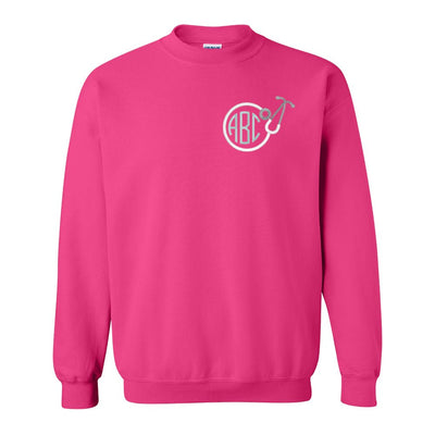 Monogrammed Stethoscope Crewneck Sweatshirt - United Monograms