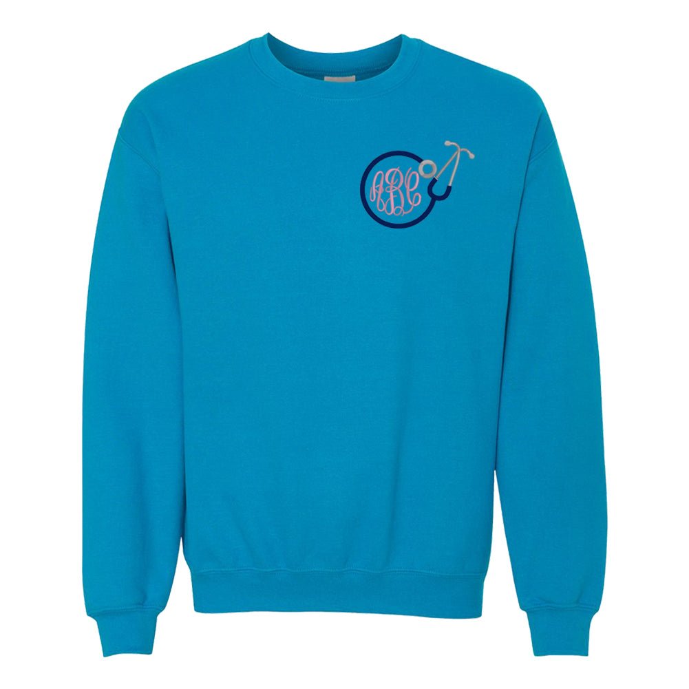 Monogrammed Stethoscope Crewneck Sweatshirt - United Monograms